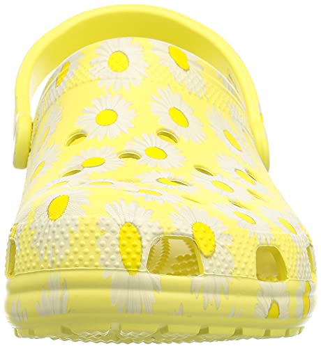 Image of crocs Unisex-Adult Classic Yellow Daisy Clog - 11 UK (206375-7HE)