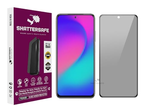 Image of Anti-Spy Privacy Tempered Glass Compatible For Redmi Note 10 / Note 10s / Note 11 / Note 11s / Note 11 SE [Pack of 1]. Anti-Scratch, Edge-to-Edge Protection With Easy Installation Kit.