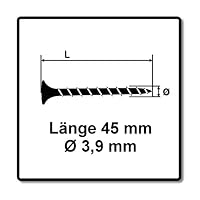 SPAX GIX-B Grobgewinde magaziniert, 3,9 x 45 mm, 1000 Stück, Vollgewinde, Trompetenkopf, Kreuzschlitz H2-1891170390456 – Ansicht 2