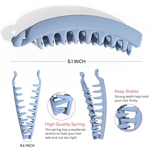 Deeka Banana Clips Hair 6 Pcs Large Hair Accessories For Thick Hair French Barrettes Clincher Combs Tortoise Shell Curly Hair Vintage Ponytail Holder For Women Girls -L #TOP1