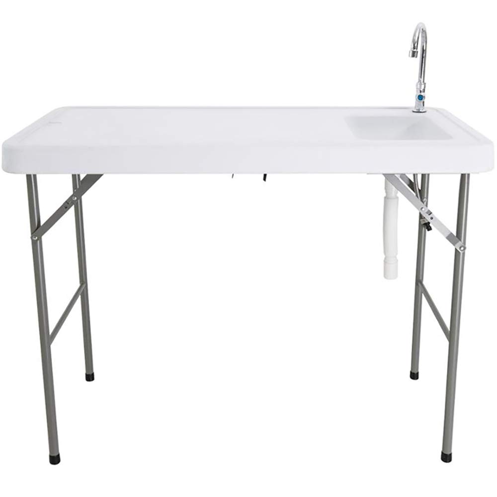 Buy Outdoor Portable Camping Folding Table with Sink Faucet, Fish