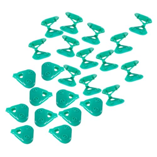 CLISPEED 50 de Sujeción Triangulares Verdes para Tela de Sombra Clips Resistentes para Lonas de Jardín E Invernadero Accesorios Desmontables para Fijar Mallas de Sombra Exteriores