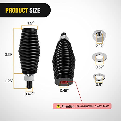 Image of Nilight 1pc Heavy Duty Barrel Spring Mounting Base for Whip Light Compatible with ATV UTV RZR SXS Can Am Truck Jeep Off Road