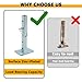 KUAFU Adjustable Jack Stand Compatible with Square Jacks with 2.0 inches Square Tube 8000lbs Trailer Jack Drop Legs W/5 Mounting Holes Silvery Steel Heavy Duty