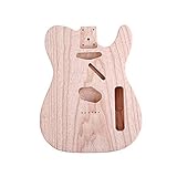 Supvox Gitarrenkörper Unvollendet Holz Gitarrenrohr für Diy Musikinstrument E-Gitarre Ersatz Gsb07 (Khaki)