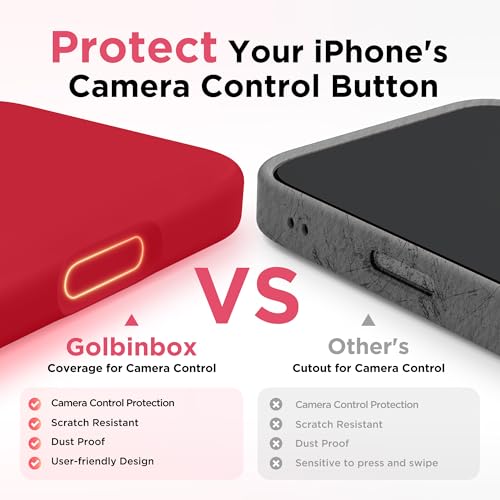 Image of GolbinBox Magnetic for iPhone 17 Pro Max Case, Silicone Cover, Red