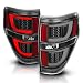 AmeriLite Black LED Light Bar Replacement Tail Lights Set for 09-14 Ford F-150 - Passenger and Driver Side