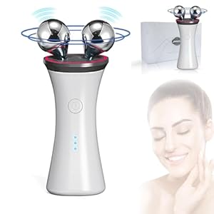 Microcurrent Facial Device-Face Massager Electric Face Lifting, Microcurrent Facial Device for Face and Neck, Handheld Skin Care Face Toning Device, Best Present for Mother and Companion-White