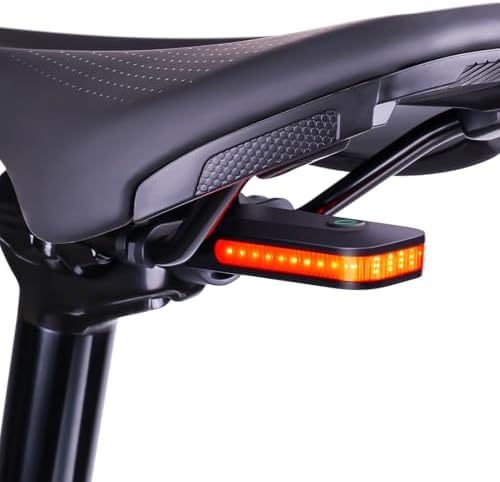 RAVEMEN CL01 Bike Tail Light, 300° Wide-Angle Rear Bicycle Light for Night Riding, Saddle Mount Bike Taillight Safety Accessories with Auto On/Off, Brake Sensing, 5 Modes, 2 Mounting Ways