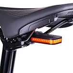 RAVEMEN CL01 Luci Posteriori per Bici, 30 Lumen Grandangolare a 300° per bicicletta su Strada o Guida in Città, Impermeabile IPX6 5 Modalità,Rilevamento dei Freni Ricaricabili USB C ON/OFF Automatico