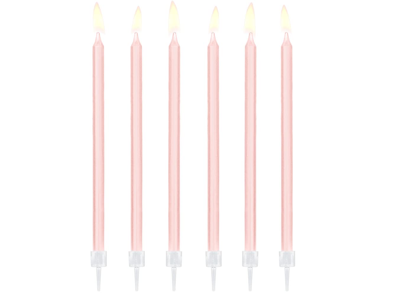 PartyDeco Candles & Holders 14 cm, Blue,pink, 14 centimeters