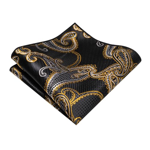 Image of JEMYGINS Mens Tie and Lapel Pin Necktie Pocket Square Cufflinks and Tie Clip Sets for Business Casual 5PCS