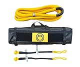 The Complete Deadman Stretchy Band Kit - Made in USA - Ruggedized Kintetic Recovery Rope and Two Soft Shackles (7/8" x 30' - Ruggedized Shackle)