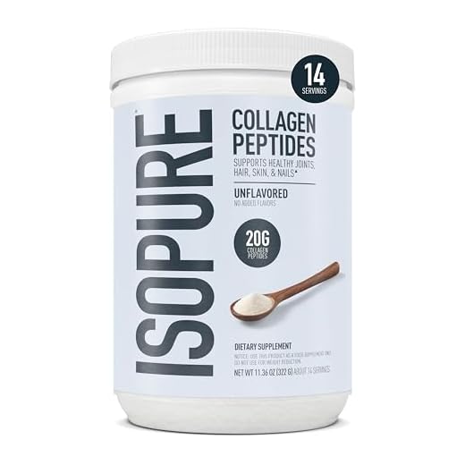 Isopure Grass-Fed Collagen Peptides Powder with Biotin, Unflavored 14 Serve