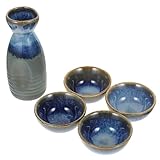 HOLIDYOYO Tetera De Sake Japonés De Cerámica Diseño Artesanal Resistente y Seguro Adecuado para Reuniones Familiares y Sociales