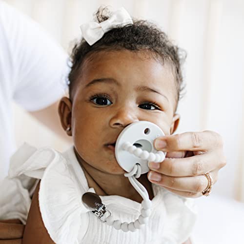 Image of Ryan & Rose Cutie PAT Pacifier Teether (Flat, Grey)