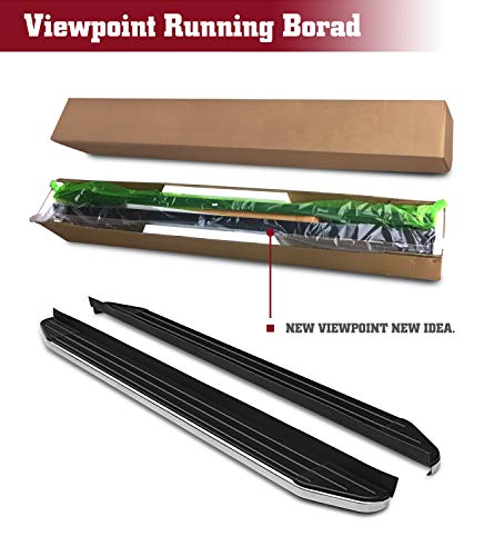 Estribos laterales TAC para SUV, aluminio negro 5.5 pulg miniatura 6