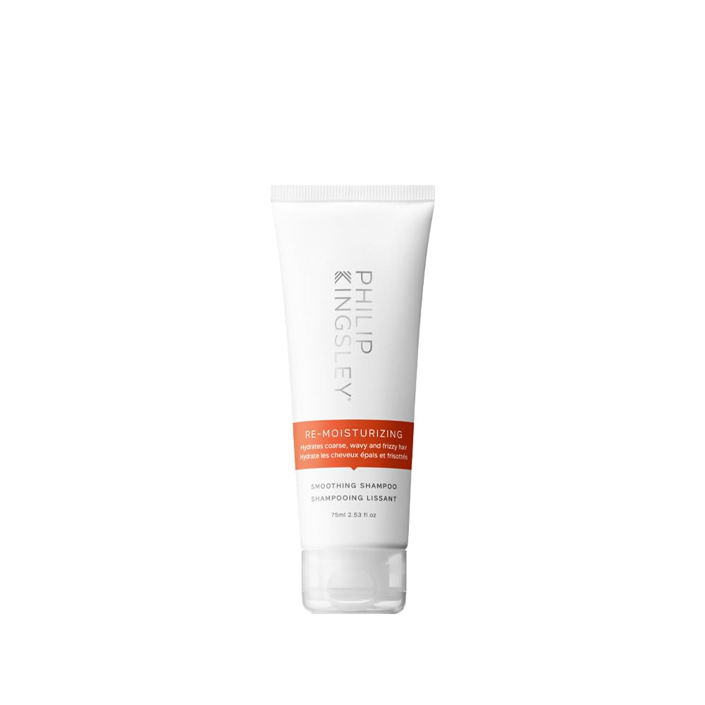Philip Kingsley | Re-Moisturizing Smoothing Shampoo | For Curly, Frizzy, Wavy, Dry, Coarse Hair Types | Hydrating Shampoo that Re-Moisturizes and Smooths Hair | 75ml