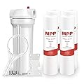SimPure Whole House Water Filter Housing Kit 10-Inch (1-Set), 5 Micron 10" x 2.5" PP Sediment Water Filters (4-Pack)