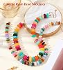 WAINIS 2pcs Colorful Beaded Choker Necklaces for Women Chunky Boho Resin Beads Statement Necklace Summer Handmade Beach Jewelry Gifts Accessories(2A) #5