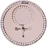 AOOVOO Genuine Freshwater Cultured Pearl Necklace and Earring Set, Wedding Pearl Jewelry Sets for Bride Bridesmaid Women Girls in AAA Quality, Mothers Day Birthday Valentine's Day Gifts, Luxury Box