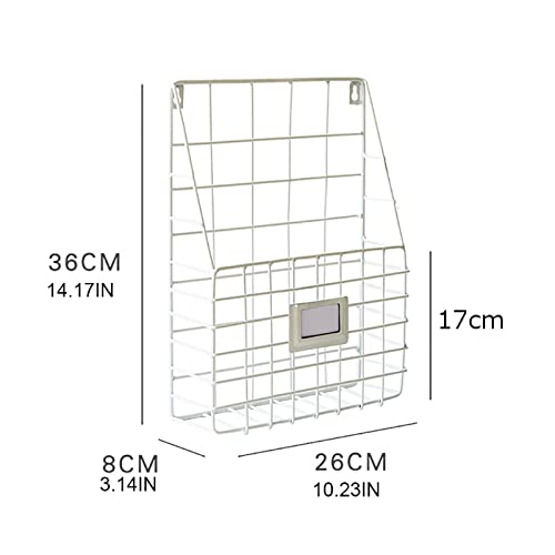 Bandeja organizadora multiusos blanca de rejilla para pared 2