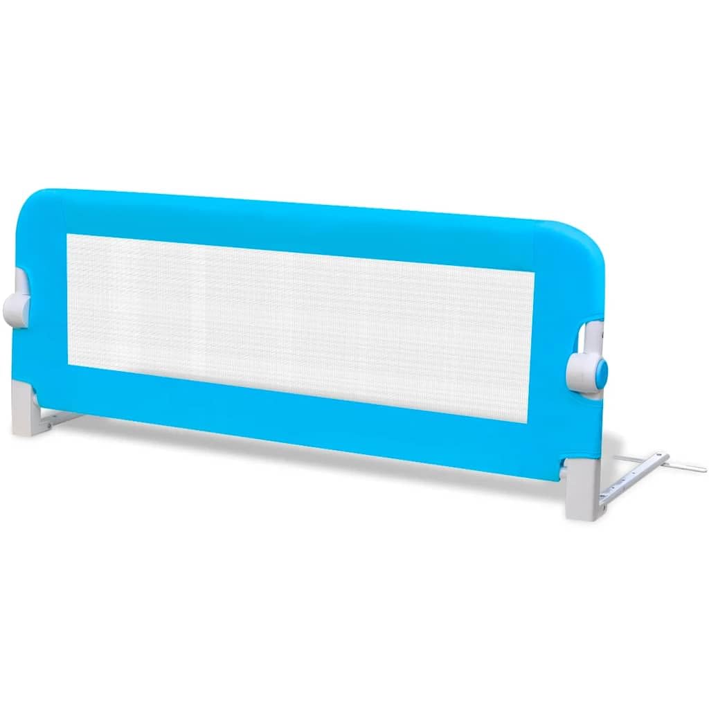 vidaXL Toddler Safety Bed Rail Home Bedroom Baby Kids Nursery Protective Gate Bed Guard Safety Rail with See-through Mesh 102x42cm Blue