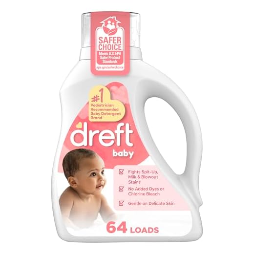Dreft Stage 1: Newborn Hypoallergenic Liquid Baby Laundry Detergent (HE), Natural for Baby, Newborn, or Infant, 100 Ounces (64 loads)