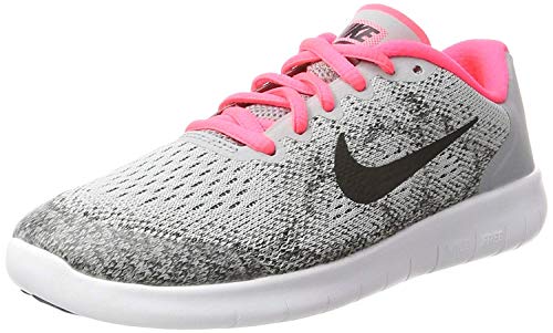 Nike Free RN 2017 Laufschuhe, Grau (Wolf Grey/Black/Racer Pink/White), 38.5 EU