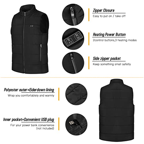 KKcare Colete Aquecido Lavável Carregamento USB Jaqueta de Aquecimento Térmico Elétrico Isolado Roup