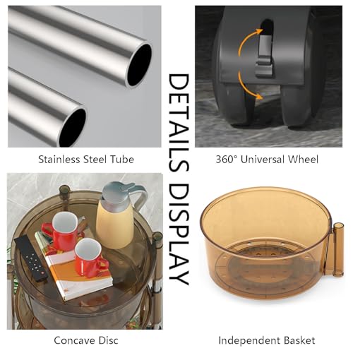 Cesta giratoria de 360° para conservar comestibles frescos en un estante versátil de 5 niveles 4