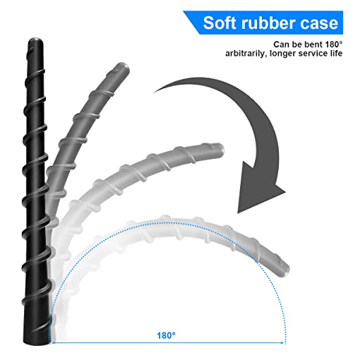 Black Spiral Car Antenna, 7" Universal Car Radio Rubber Antenna, Waterproof Flexible Antenna Replacement Widely Compatible With Most Cars, Trucks, And Suvs (Black-1) #TOP3