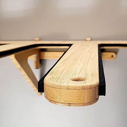 Bamboo Paddleboard Rack - 4 Sups Or Surfboards - Indoor Vertical Wall Paddleboard Storagegrassracks (4 Boards, Bamboo) #TOP3