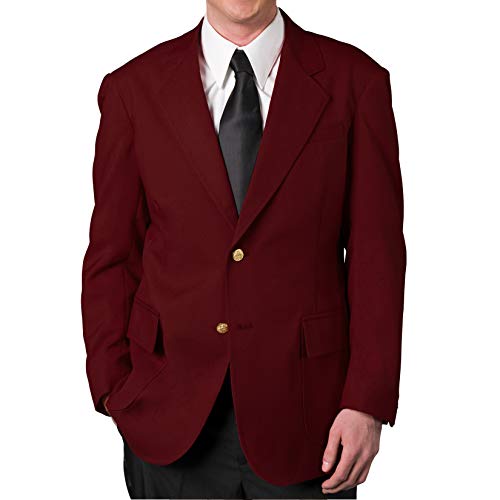 Men's Two Button Single Breasted Polyester Stretch Blazer