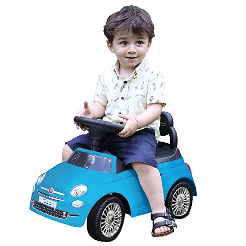 Turbo Challenge - Fiat 500 - Camminatore - 119095 - Ruote Libere - Blu - Max 25 Kg - Plastica - Batterie Non Incluse - Giocattolo Per Bambini - Regalo - A Partire Dai 12 Mesi - 5