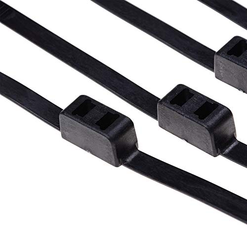 Ymkf Sqqr Black Disposable Heavy Duty Nylon Double Zip Handcuffs Restraint Disposable Police Nylon Ties Premium Plastic Wire Ties Pack of 10