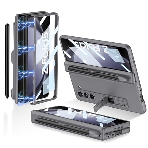 Coque Samsung Galaxy Z Fold 5 magnétique anti-choc avec vitre écran et béquille