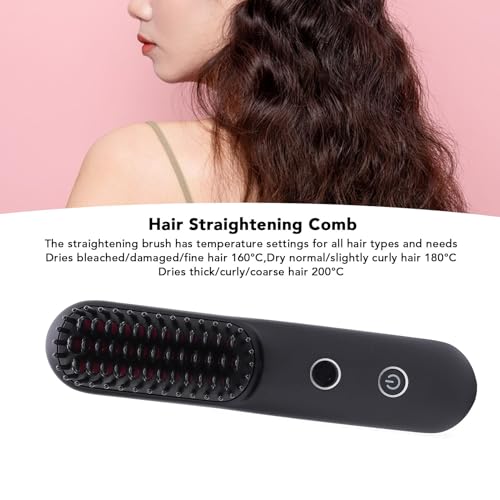Plancha para el cabello inalámbrica Yinhing con iones negativos, calentamiento rápido en 20 s, apta para todo tipo de cabello, diseño portátil y compacto, batería de 6400 mAh miniatura 4