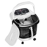 Foot Spa Massager with Heat for Stress Relief, Feet Bath with Shower, Temperature Control, Timer and LED Display, Ideal for Wife Mother Mom Father Husband (Black)