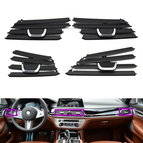 Rejilla de aire acondicionado HILLAR para BMW Serie 7 G11 G12 | Clip deslizante central izquierdo 4