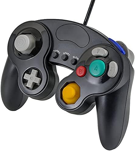 Miniatura 2 de QUMOX 2x negro Wired Classic Controller Joypad GamePad for Nintendo GameCube GC Wii Turbo Lento característica