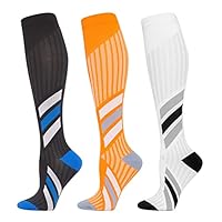 YCDZSW 3 Paires Chaussettes De Contention, Chaussettes De Sport