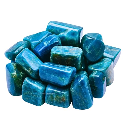 Image of Crystal Heaven Certified Apatite Healing Tumbled Stone, Natural Polished Crystals For Diy Crafts, Manifestation, Meditation, Pooja Feng Shui And Reiki Healing (30 Grams)