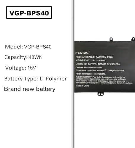 Batterie VGP-BPS40 haute capacité compatible Sony Vaio Flip - 7