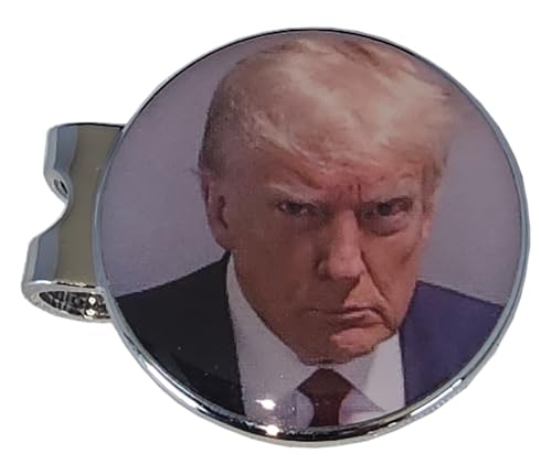 Trump Mugshot Golf Ball Marker Hat Clip 2024 Clubs Bag Glove