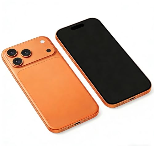 HOMTRU Teléfono falso PropPhone, señuelo de pantalla negra, teléfono de pera, teléfono no funcional, 17Air 17Pro Max, DisplayPhone parece real Phonepro Max 17 (naranja (pro))