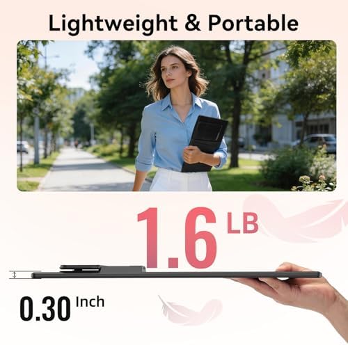 BKVOO Portable Monitor 16" 1200P FHD Laptop Screen Extender, Horizontal Vertical Monitors with External Speakers, 100% sRGB Plug & Play Computer Gaming Travel Second Screen for Wins Mac Phone PS5 Xbox - 4