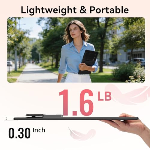 Image of Portable Monitor 16 inch 1200P FHD Laptop Screen Extender, Horizontal Vertical Monitors with External Speakers, 100% sRGB Plug & Play Computer Gaming Travel Second Screen for Wins Mac Phone PS5 Xbox