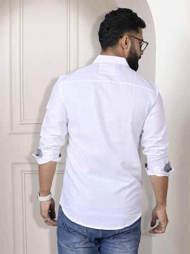Image of Pinkmint Shirt for Men Cotton Spread Collar Button Down Long Sleeve Shirt Home, Regular, Home (Pack of 1) Purple