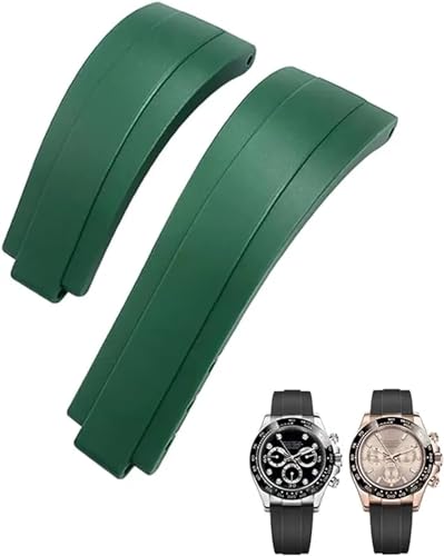 Bracelet montre caoutchouc 20mm pour petits poignets adapté Rolex Daytona